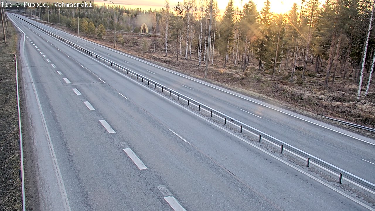 Weather Camera Image Väg 5 Kuopio, Vehmasmäki, Kuopio, Pohjois-Savo