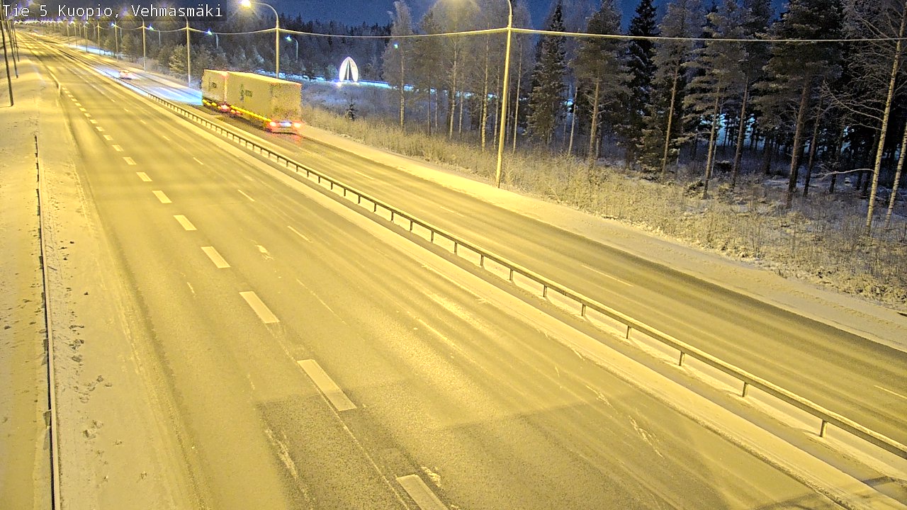 Weather Camera Image Väg 5 Kuopio, Vehmasmäki, Kuopio, Pohjois-Savo