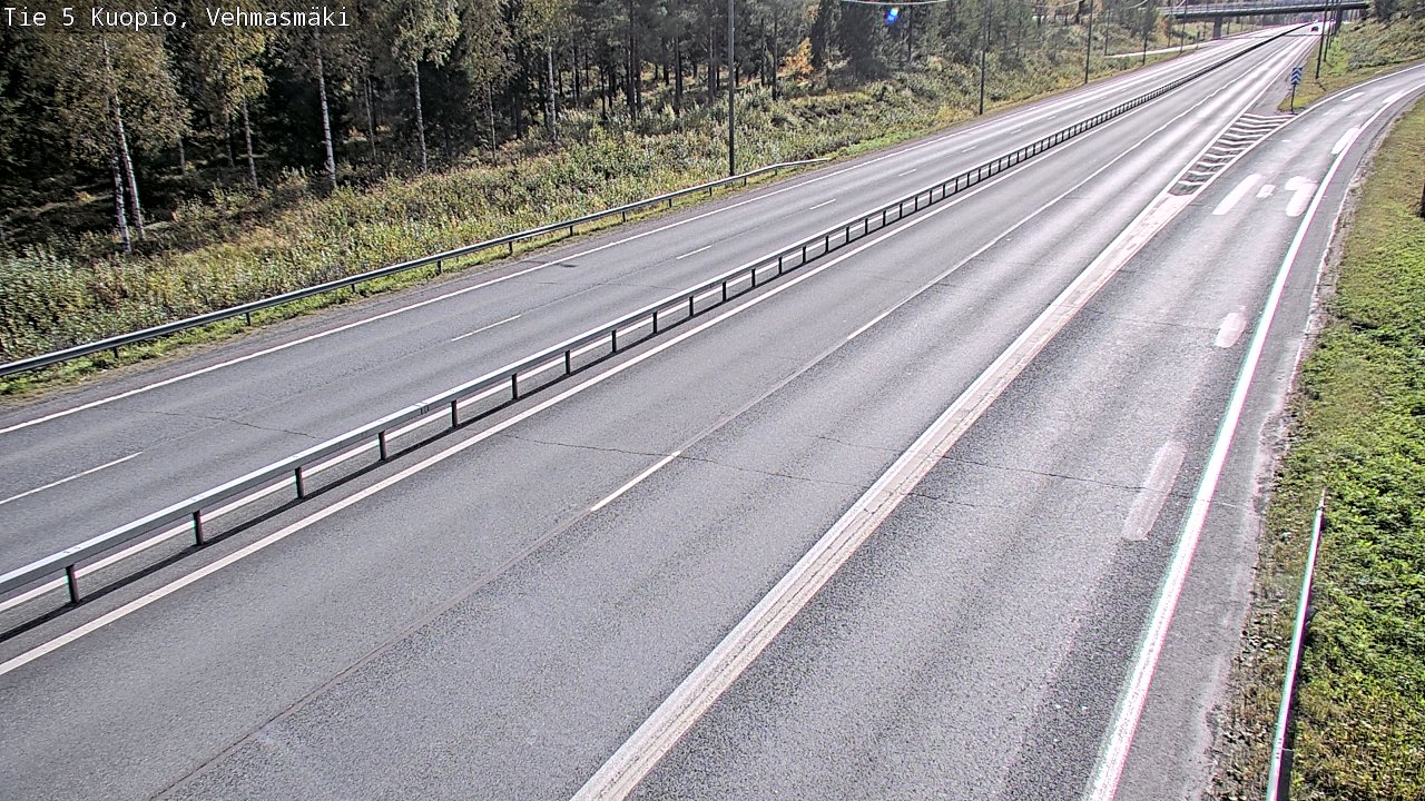 Weather Camera Image Road 5 Kuopio, Vehmasmäki, Kuopio, Pohjois-Savo