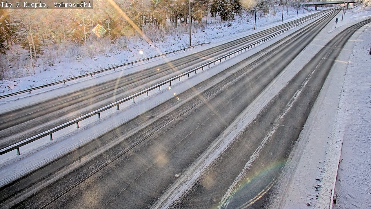 Weather Camera Image Väg 5 Kuopio, Vehmasmäki, Kuopio, Pohjois-Savo