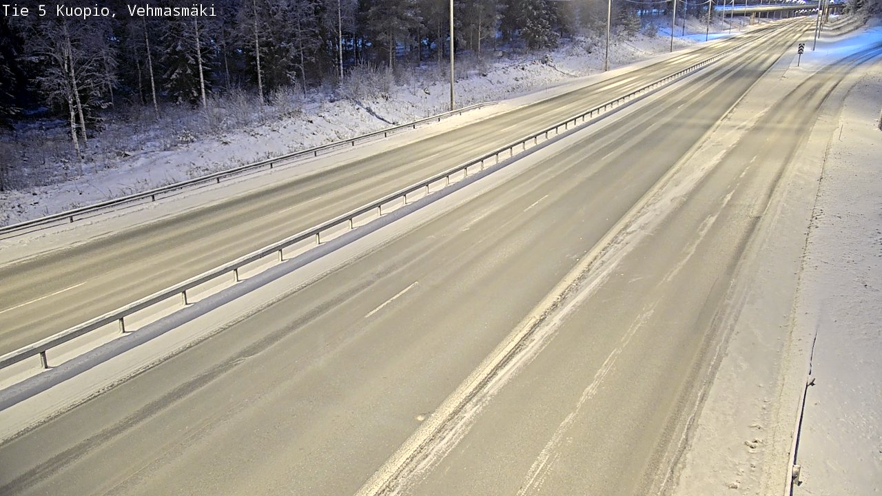 Weather Camera Image Väg 5 Kuopio, Vehmasmäki, Kuopio, Pohjois-Savo