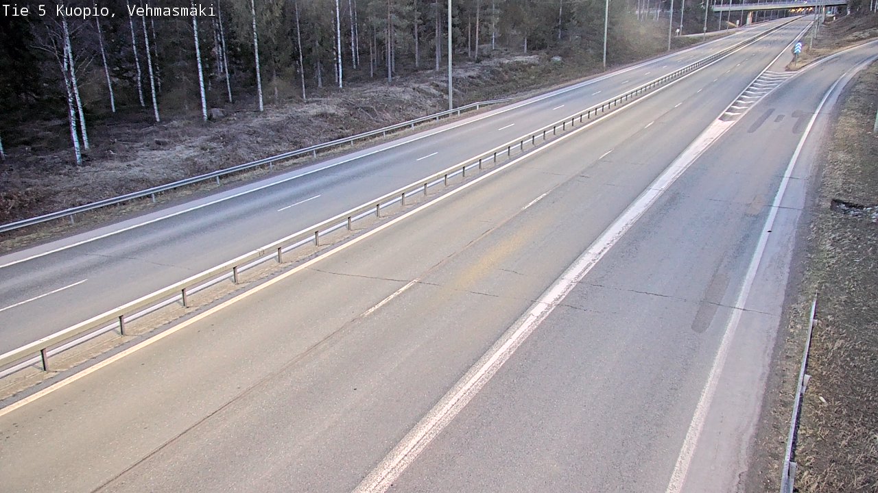Weather Camera Image Road 5 Kuopio, Vehmasmäki, Kuopio, Pohjois-Savo