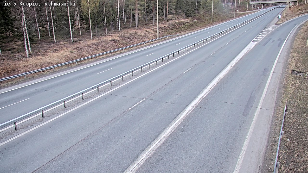 Weather Camera Image Road 5 Kuopio, Vehmasmäki, Kuopio, Pohjois-Savo