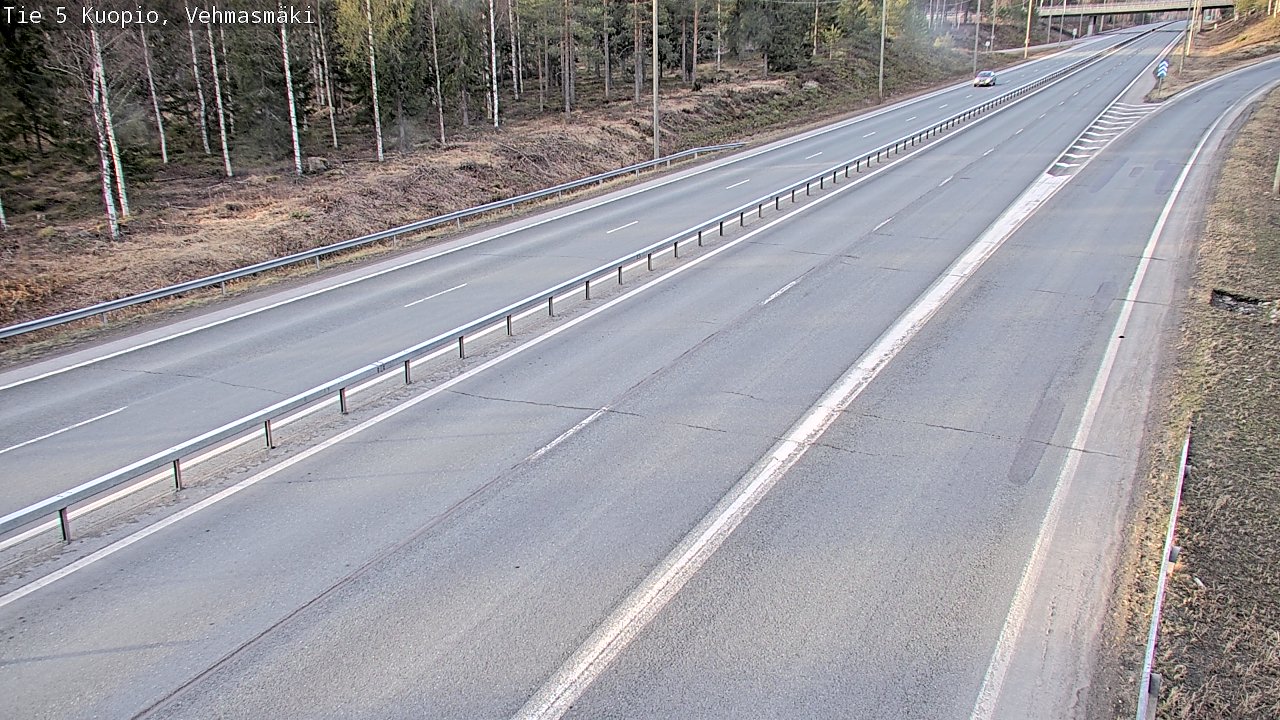 Weather Camera Image Road 5 Kuopio, Vehmasmäki, Kuopio, Pohjois-Savo