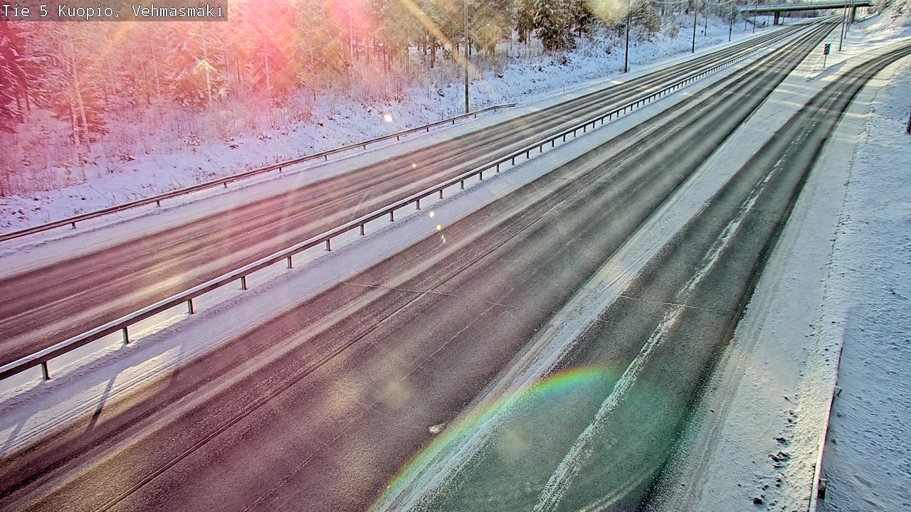 Weather Camera Image Väg 5 Kuopio, Vehmasmäki, Kuopio, Pohjois-Savo