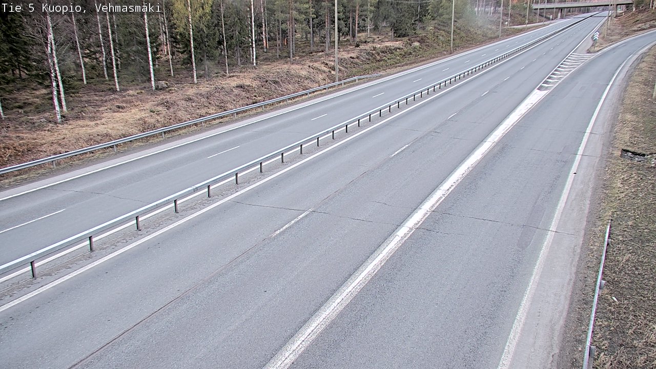 Weather Camera Image Road 5 Kuopio, Vehmasmäki, Kuopio, Pohjois-Savo