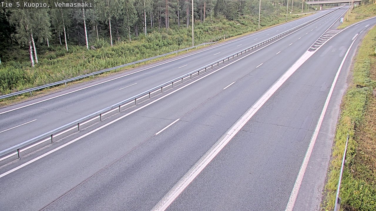 Weather Camera Image Väg 5 Kuopio, Vehmasmäki, Kuopio, Pohjois-Savo