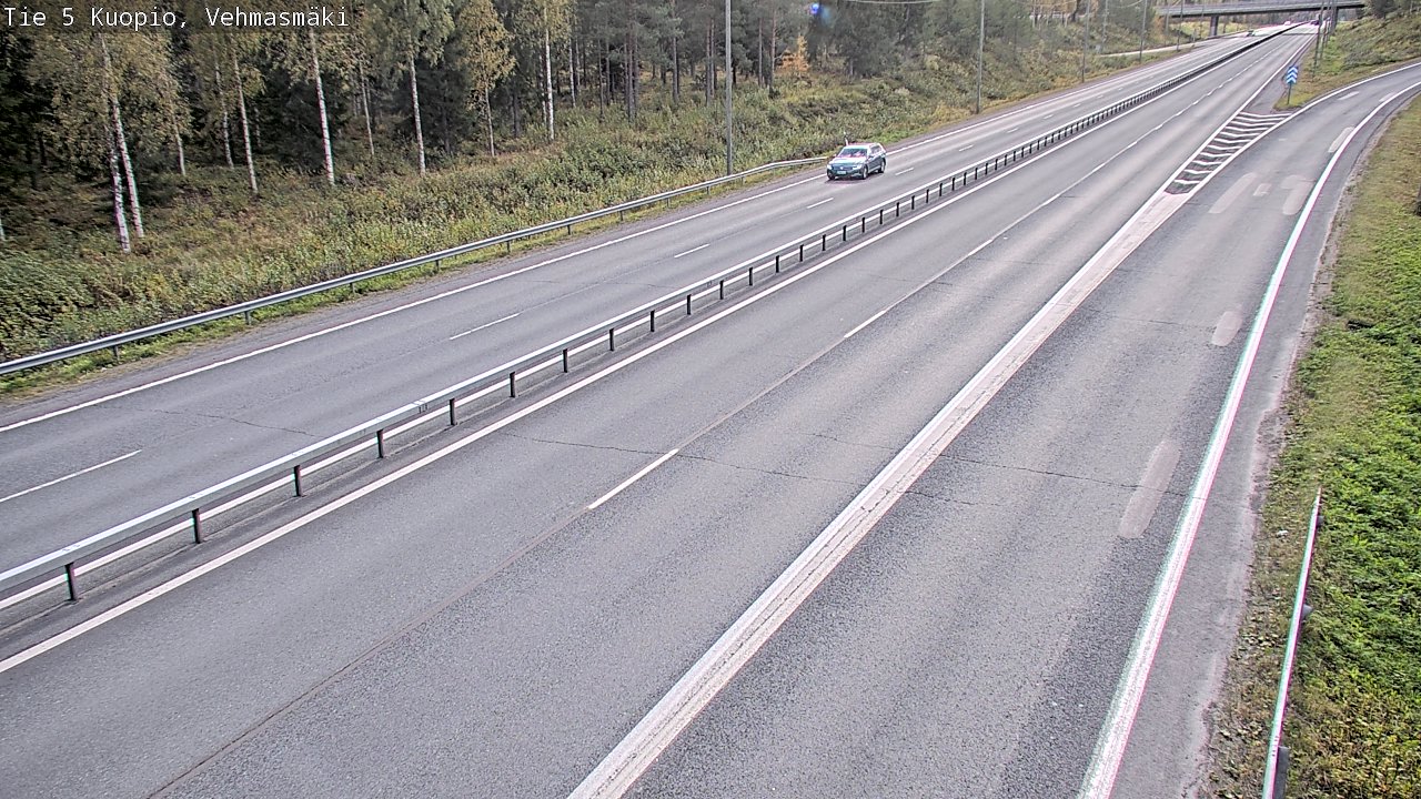Weather Camera Image Road 5 Kuopio, Vehmasmäki, Kuopio, Pohjois-Savo