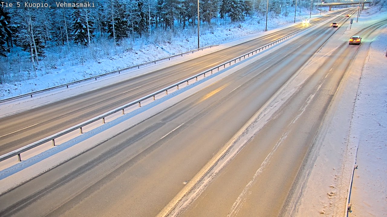 Weather Camera Image Väg 5 Kuopio, Vehmasmäki, Kuopio, Pohjois-Savo