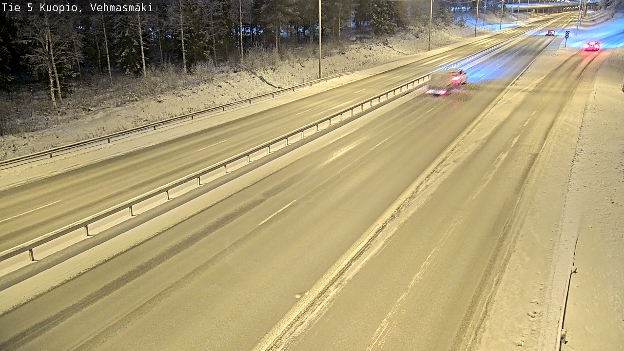 Weather Camera Image Väg 5 Kuopio, Vehmasmäki, Kuopio, Pohjois-Savo