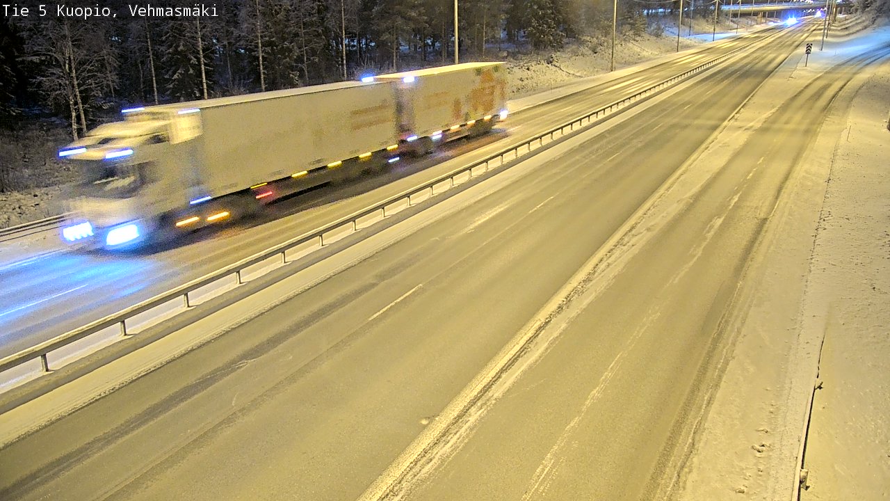 Weather Camera Image Väg 5 Kuopio, Vehmasmäki, Kuopio, Pohjois-Savo