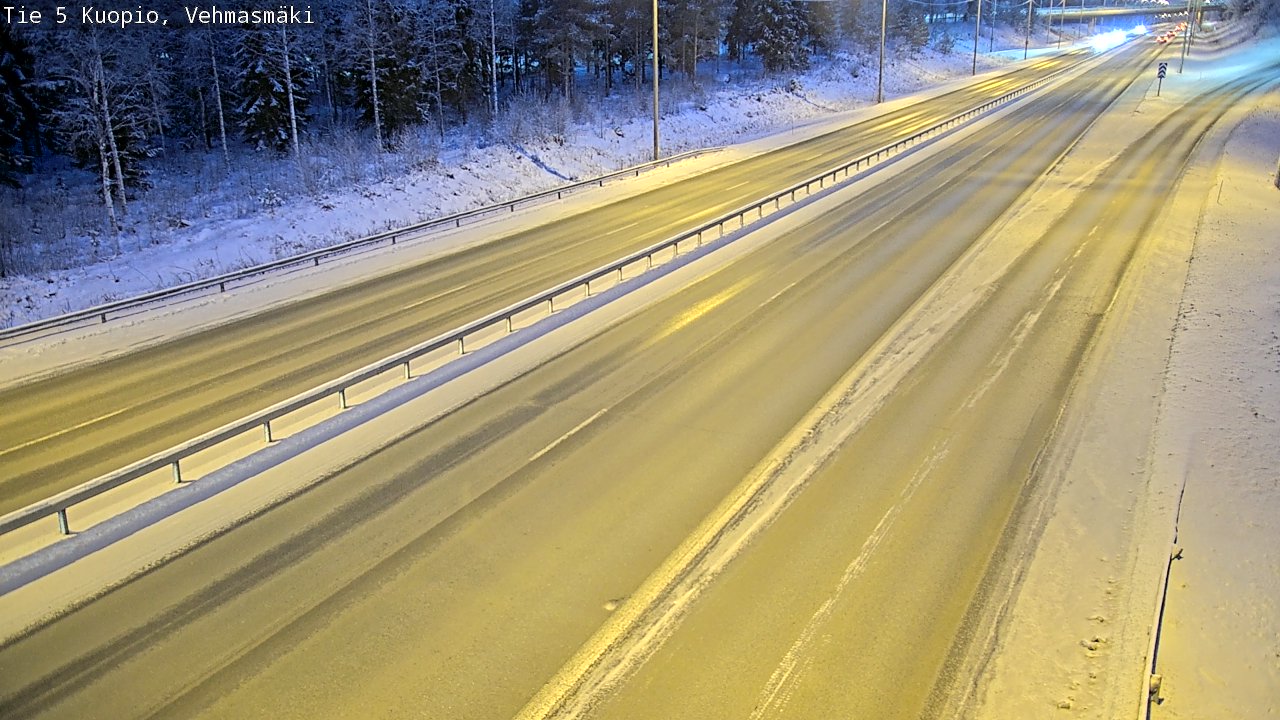 Weather Camera Image Väg 5 Kuopio, Vehmasmäki, Kuopio, Pohjois-Savo