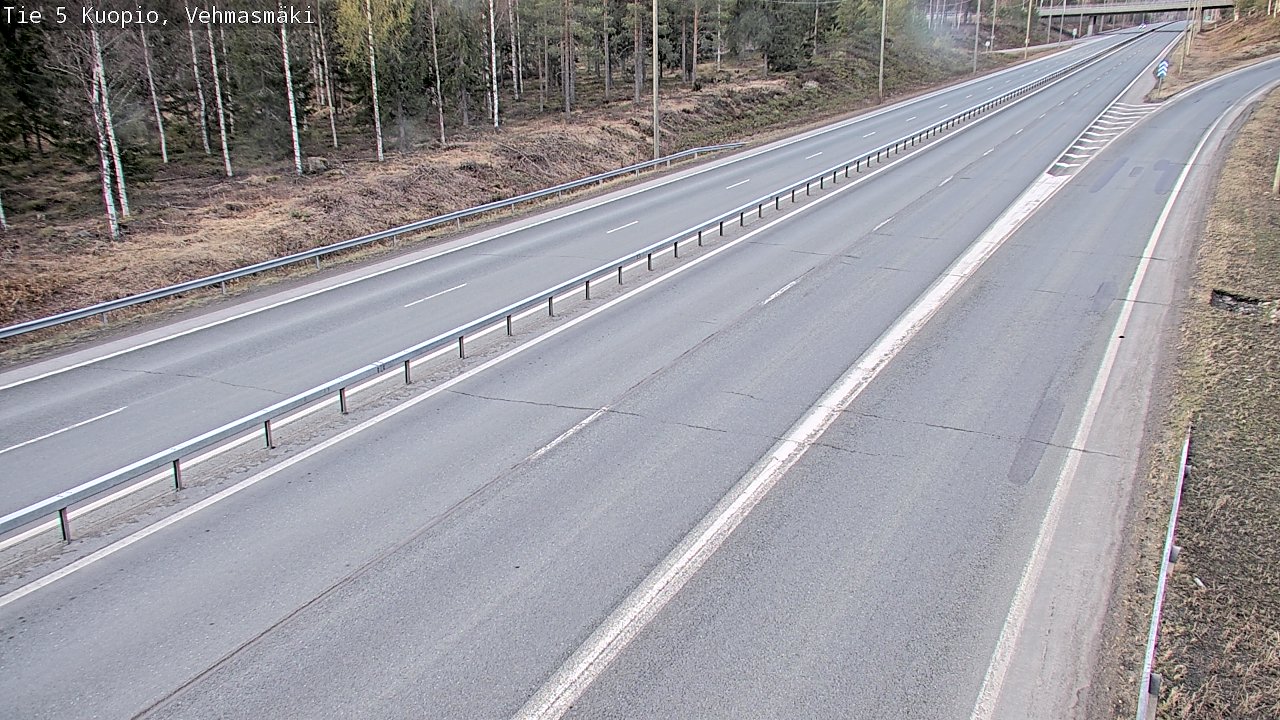 Weather Camera Image Road 5 Kuopio, Vehmasmäki, Kuopio, Pohjois-Savo