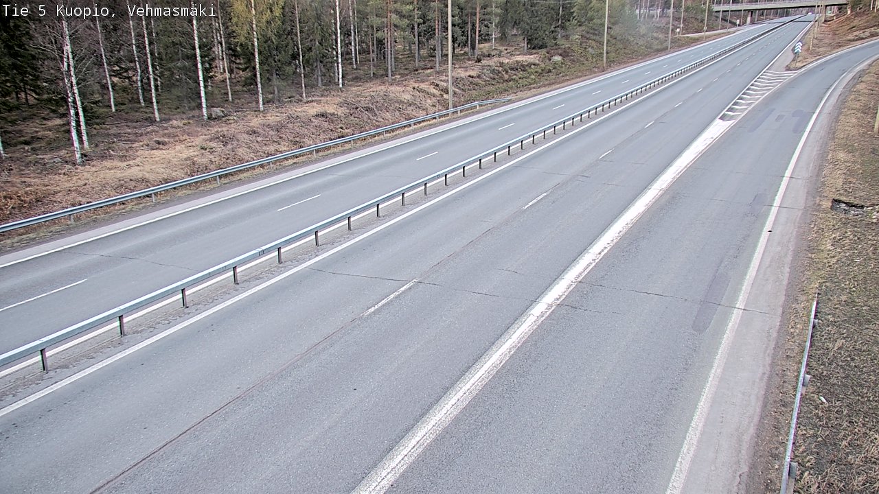 Weather Camera Image Road 5 Kuopio, Vehmasmäki, Kuopio, Pohjois-Savo