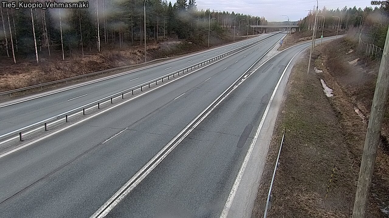 Weather Camera Image Road 5 Kuopio, Vehmasmäki, Kuopio, Pohjois-Savo