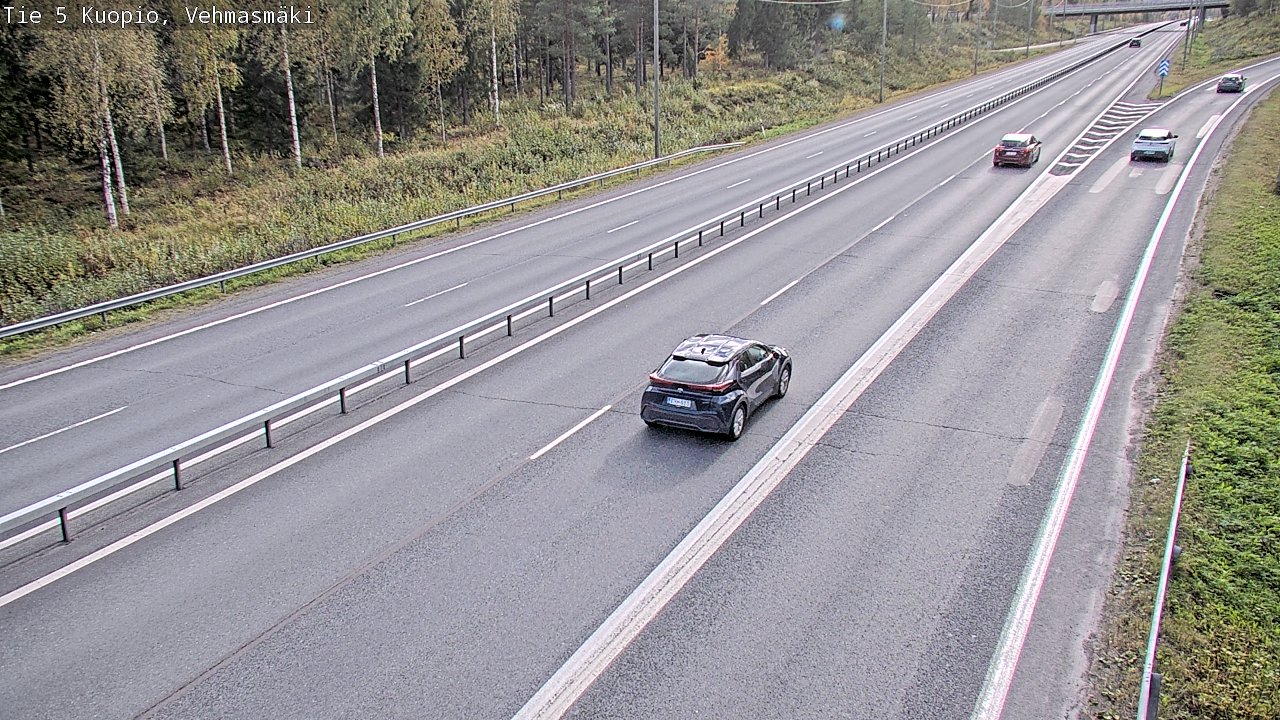 Weather Camera Image Road 5 Kuopio, Vehmasmäki, Kuopio, Pohjois-Savo