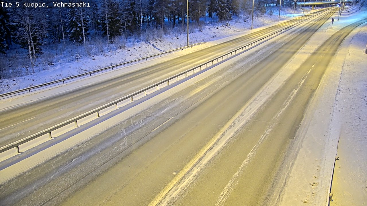 Weather Camera Image Väg 5 Kuopio, Vehmasmäki, Kuopio, Pohjois-Savo