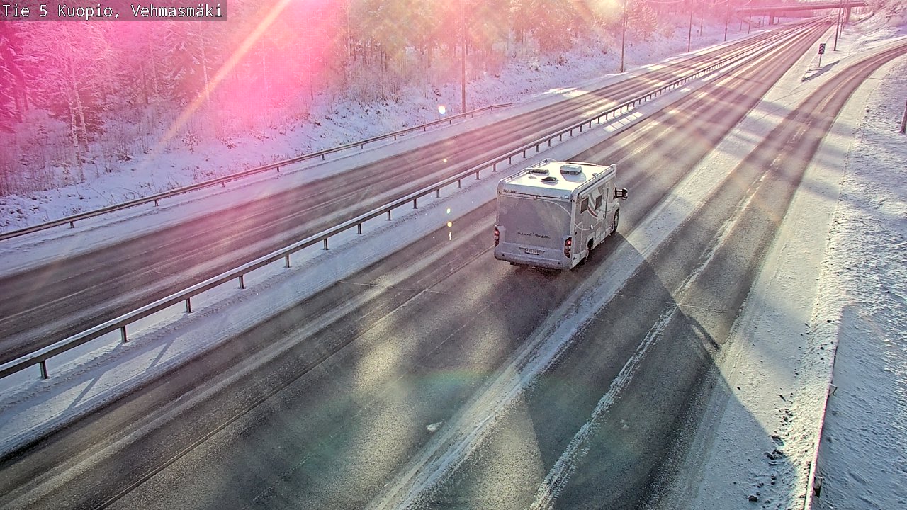 Weather Camera Image Väg 5 Kuopio, Vehmasmäki, Kuopio, Pohjois-Savo