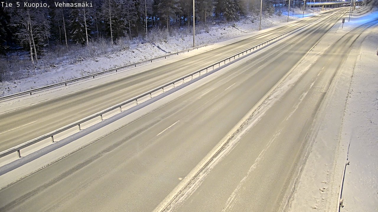 Weather Camera Image Väg 5 Kuopio, Vehmasmäki, Kuopio, Pohjois-Savo