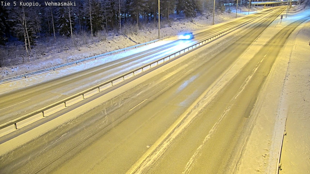 Weather Camera Image Väg 5 Kuopio, Vehmasmäki, Kuopio, Pohjois-Savo