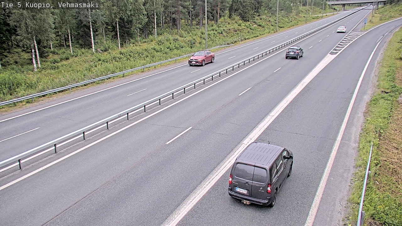 Weather Camera Image Road 5 Kuopio, Vehmasmäki, Kuopio, Pohjois-Savo