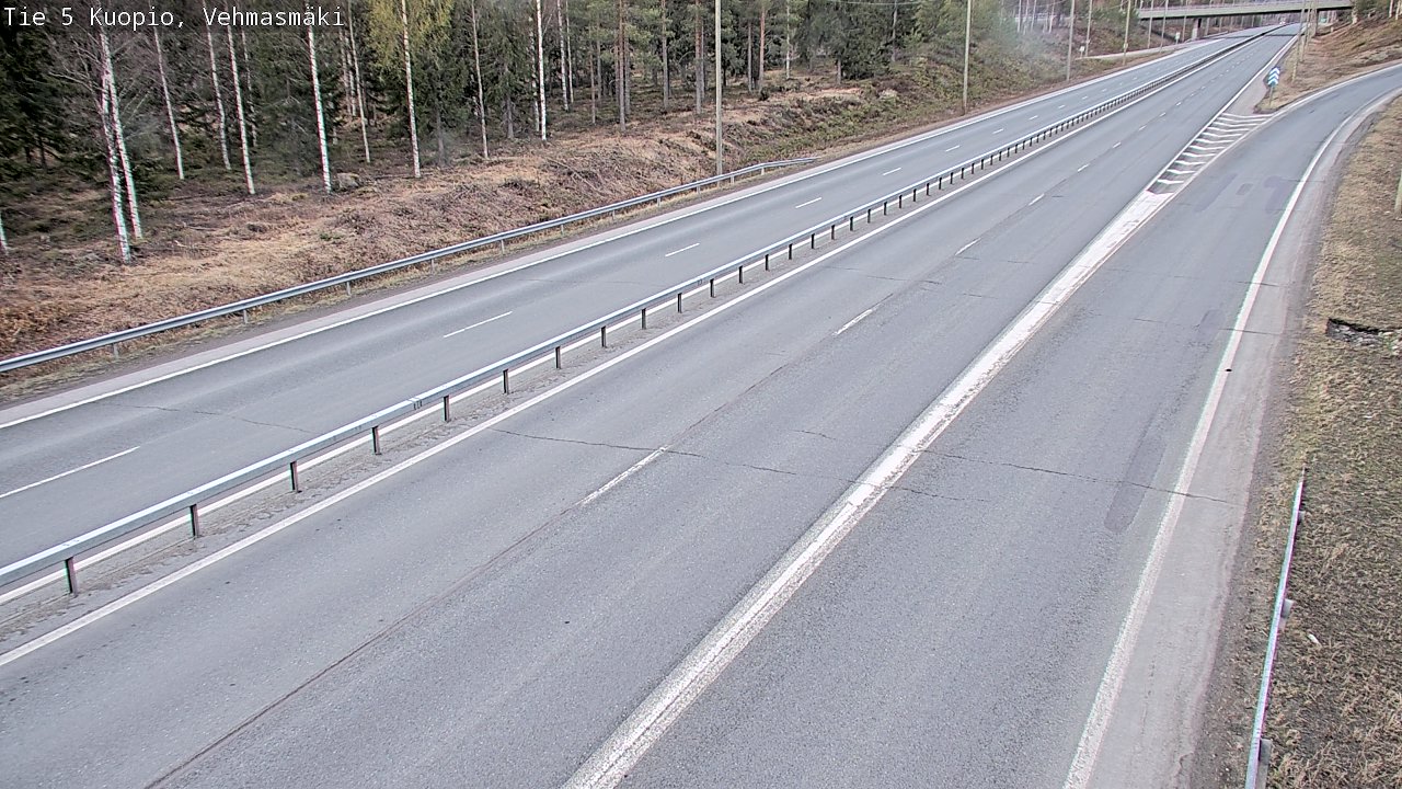 Weather Camera Image Road 5 Kuopio, Vehmasmäki, Kuopio, Pohjois-Savo