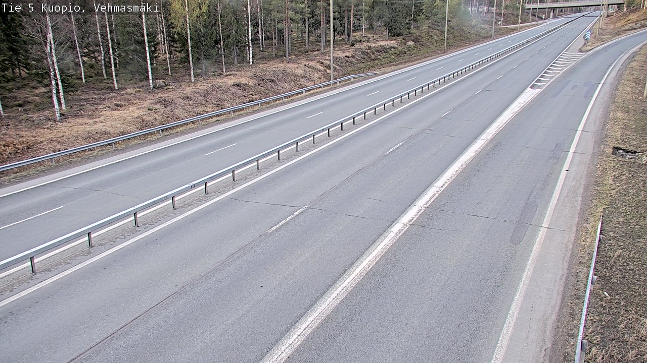 Weather Camera Image Road 5 Kuopio, Vehmasmäki, Kuopio, Pohjois-Savo