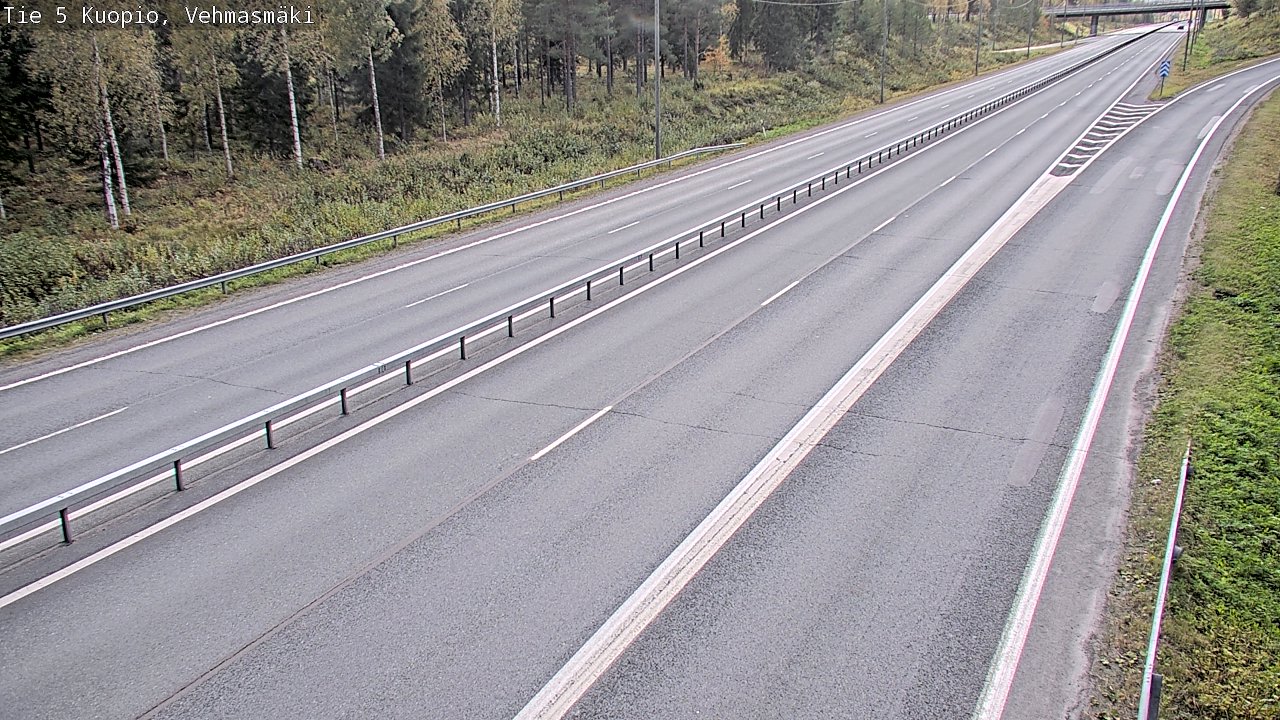Weather Camera Image Road 5 Kuopio, Vehmasmäki, Kuopio, Pohjois-Savo