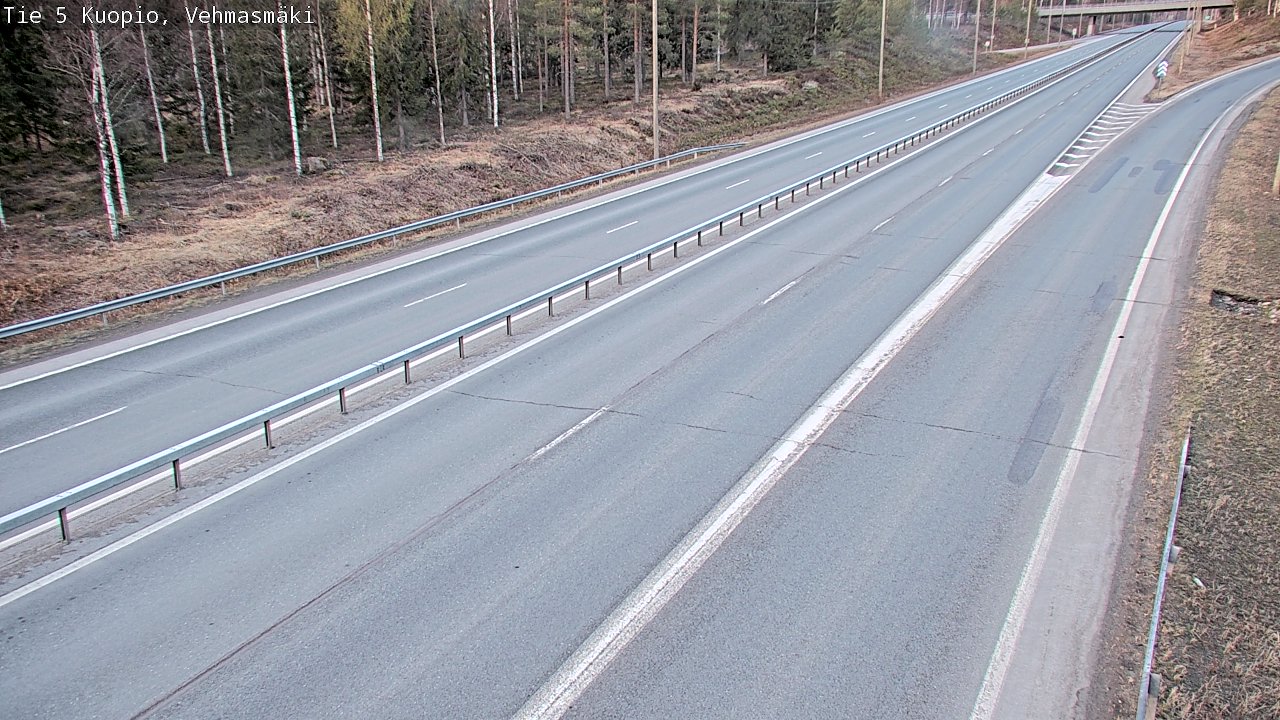 Weather Camera Image Road 5 Kuopio, Vehmasmäki, Kuopio, Pohjois-Savo