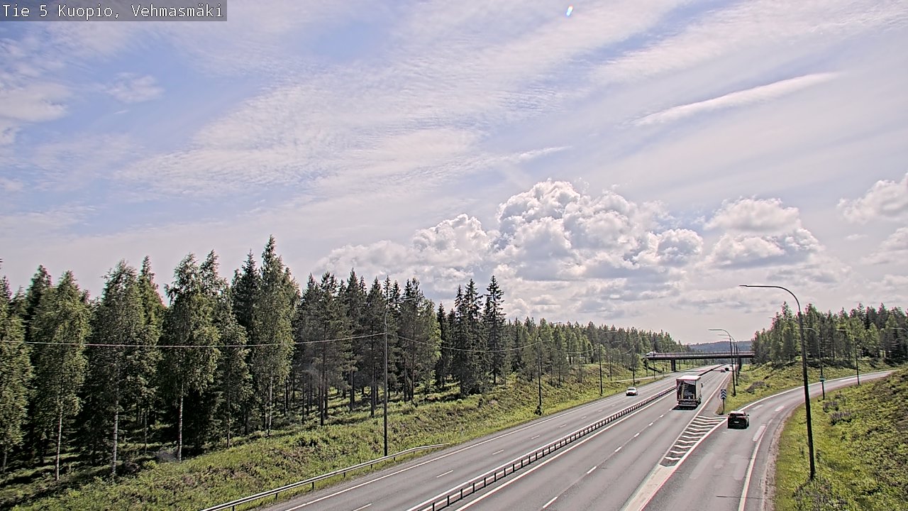 Weather Camera Image Road 5 Kuopio, Vehmasmäki, Kuopio, Pohjois-Savo