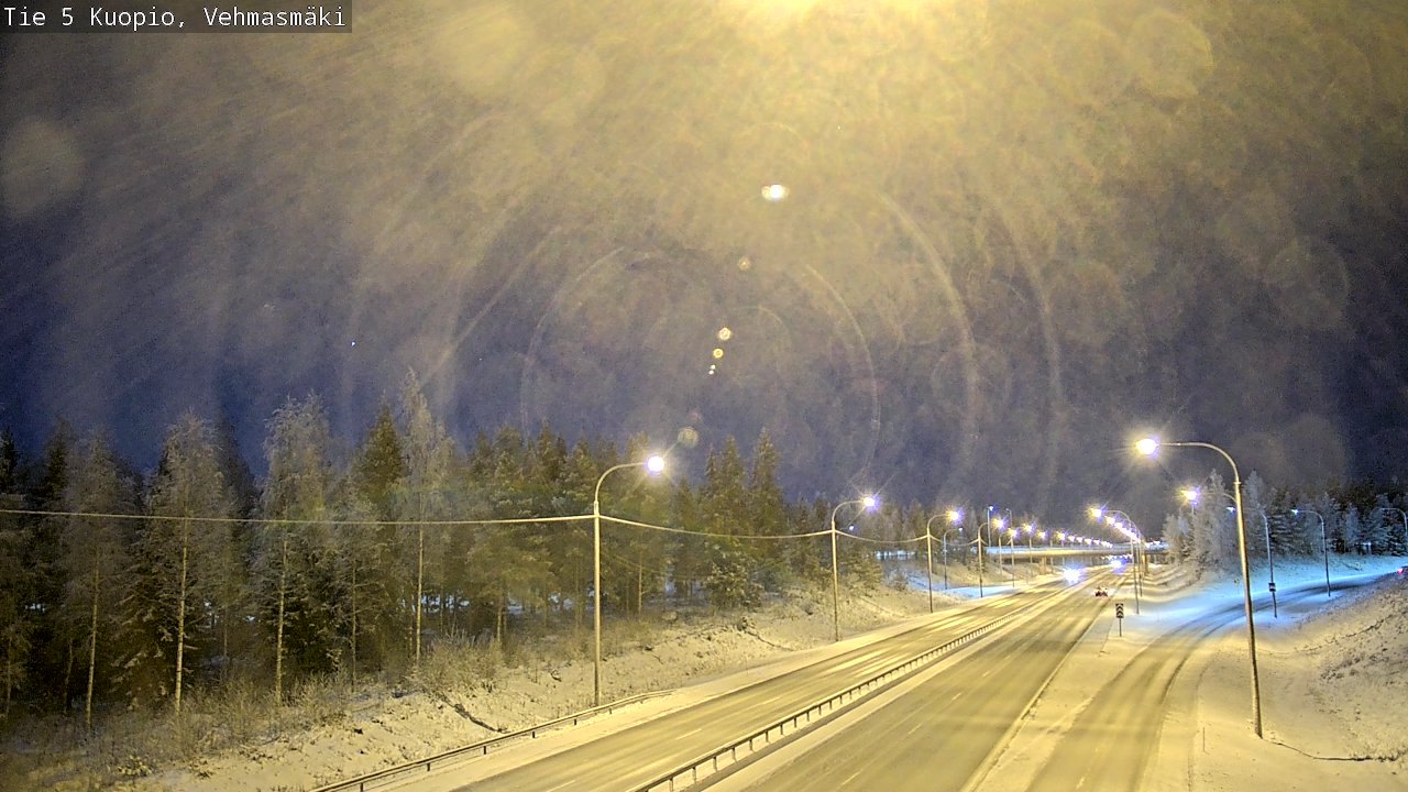 Weather Camera Image Väg 5 Kuopio, Vehmasmäki, Kuopio, Pohjois-Savo