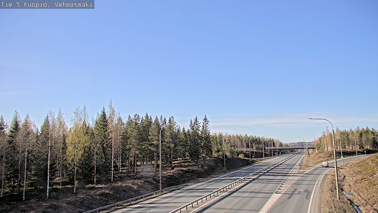 Weather Camera Image Road 5 Kuopio, Vehmasmäki, Kuopio, Pohjois-Savo