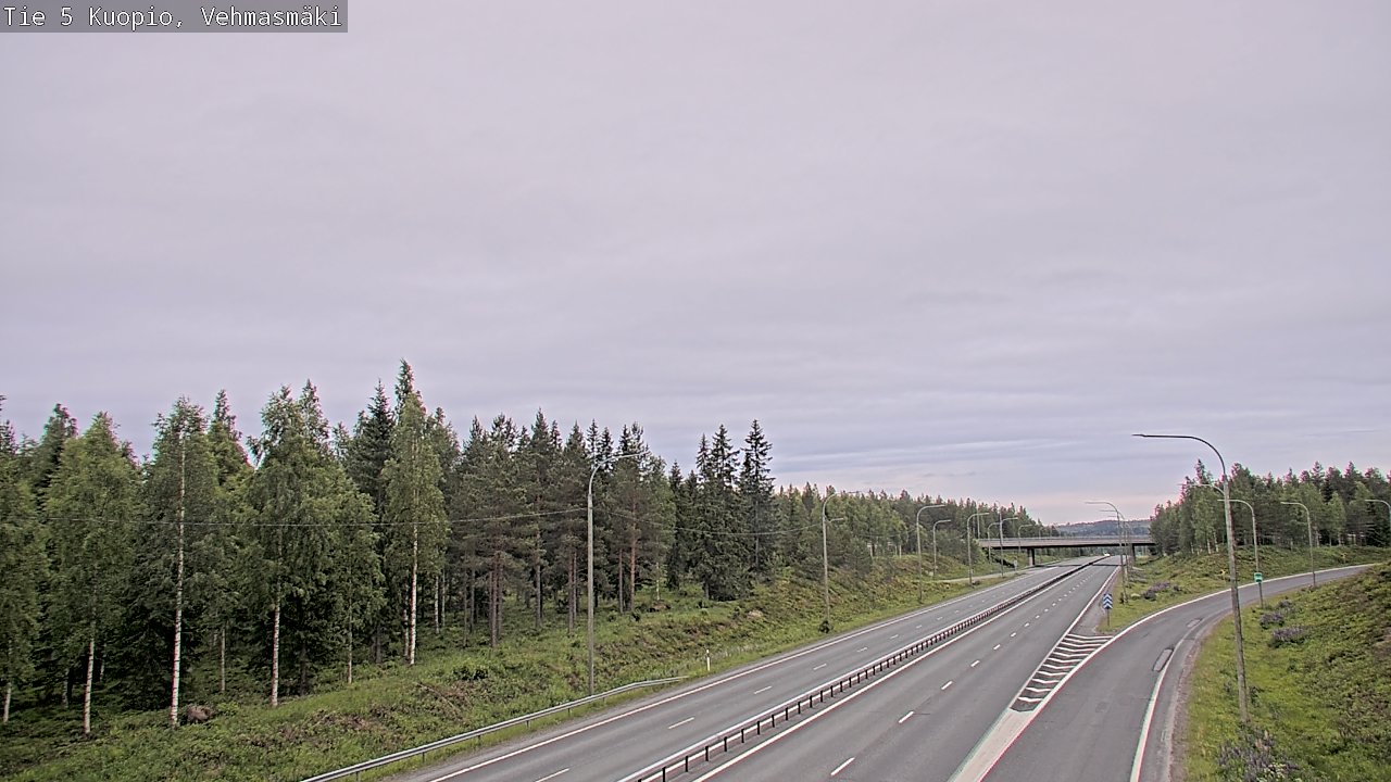 Weather Camera Image Road 5 Kuopio, Vehmasmäki, Kuopio, Pohjois-Savo