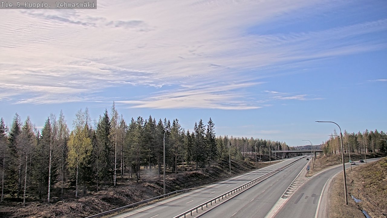Weather Camera Image Road 5 Kuopio, Vehmasmäki, Kuopio, Pohjois-Savo