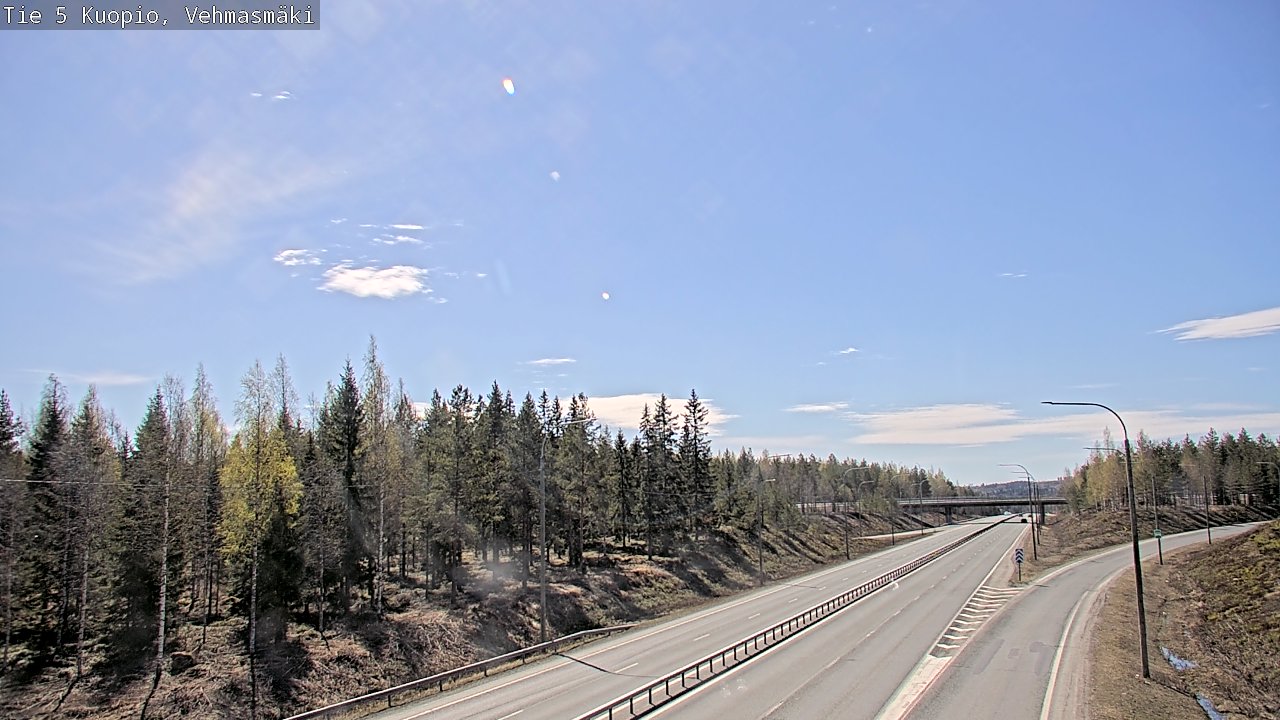 Weather Camera Image Road 5 Kuopio, Vehmasmäki, Kuopio, Pohjois-Savo