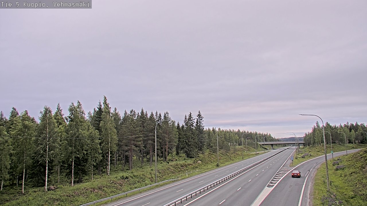 Weather Camera Image Road 5 Kuopio, Vehmasmäki, Kuopio, Pohjois-Savo