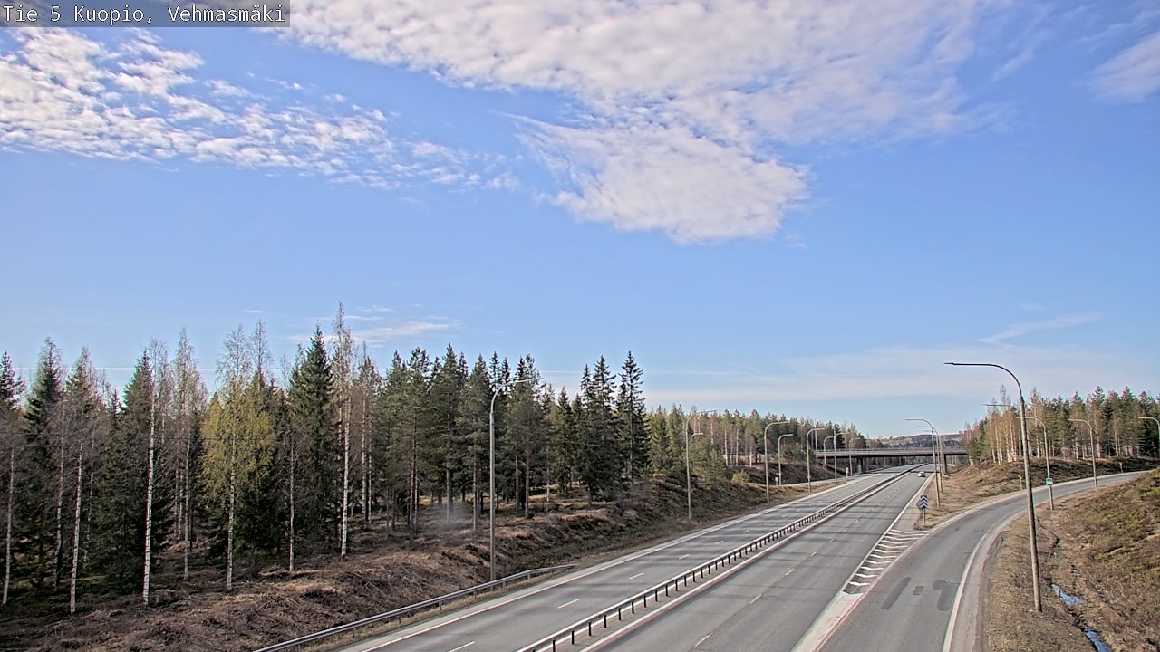 Weather Camera Image Road 5 Kuopio, Vehmasmäki, Kuopio, Pohjois-Savo