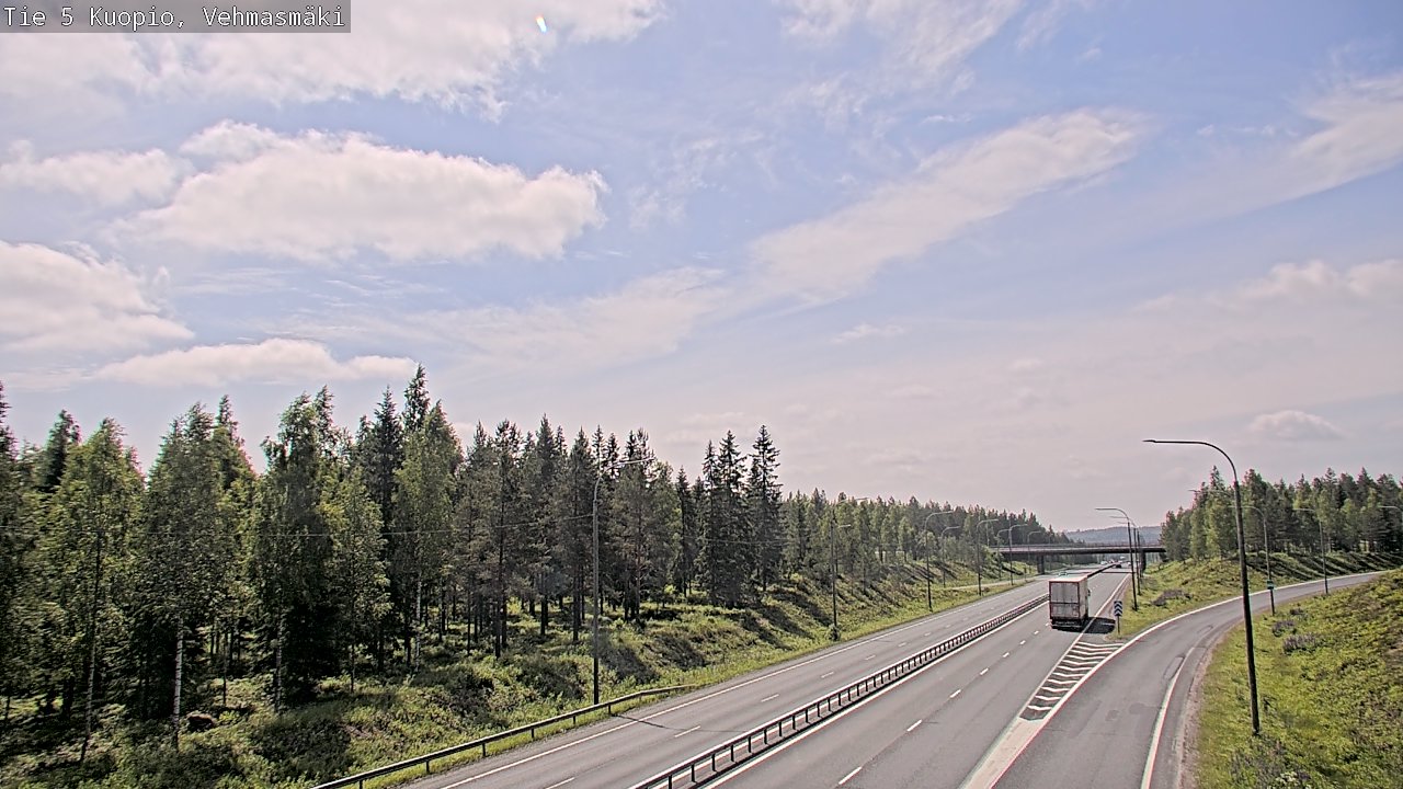 Weather Camera Image Road 5 Kuopio, Vehmasmäki, Kuopio, Pohjois-Savo