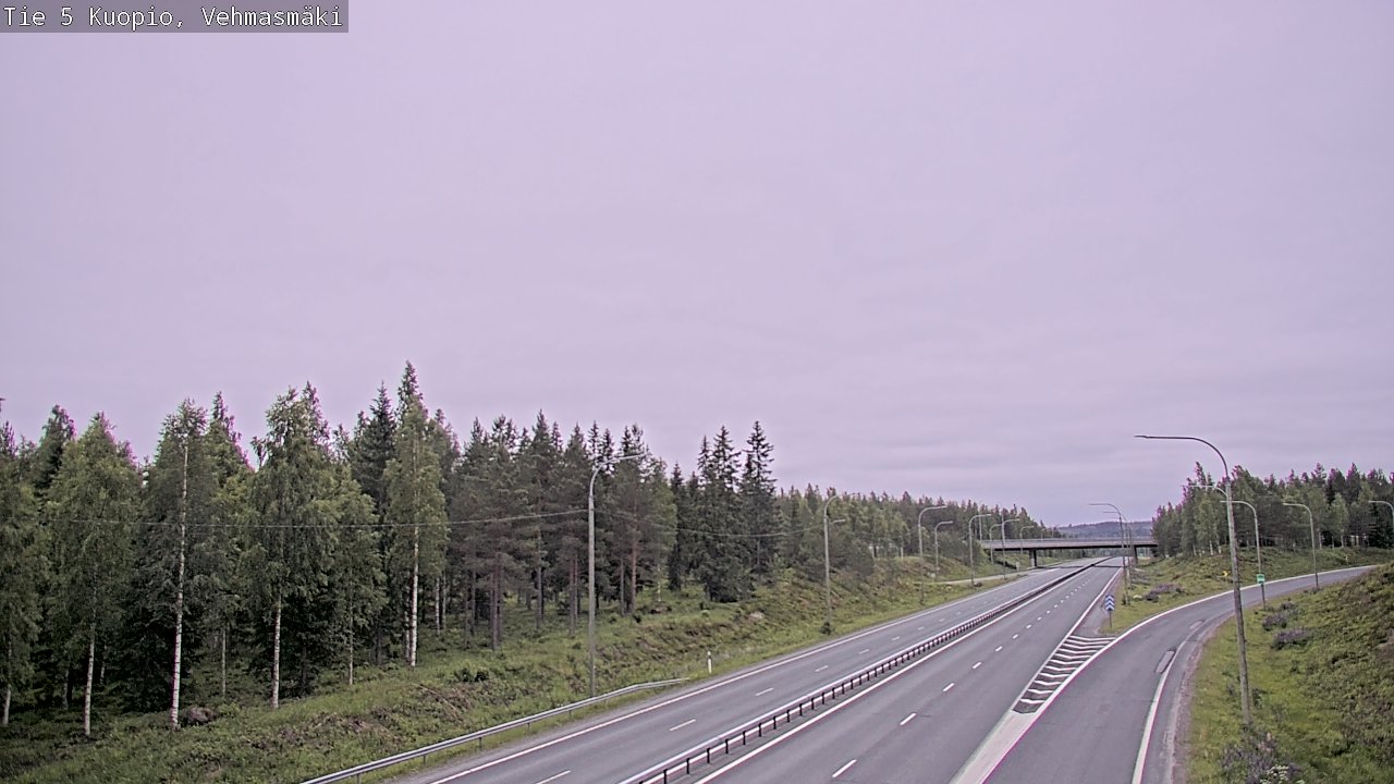 Weather Camera Image Road 5 Kuopio, Vehmasmäki, Kuopio, Pohjois-Savo
