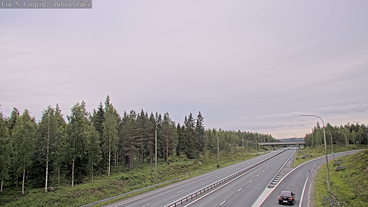 Weather Camera Image Road 5 Kuopio, Vehmasmäki, Kuopio, Pohjois-Savo