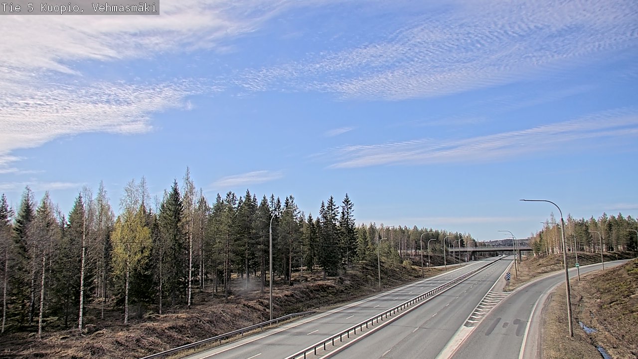 Weather Camera Image Road 5 Kuopio, Vehmasmäki, Kuopio, Pohjois-Savo