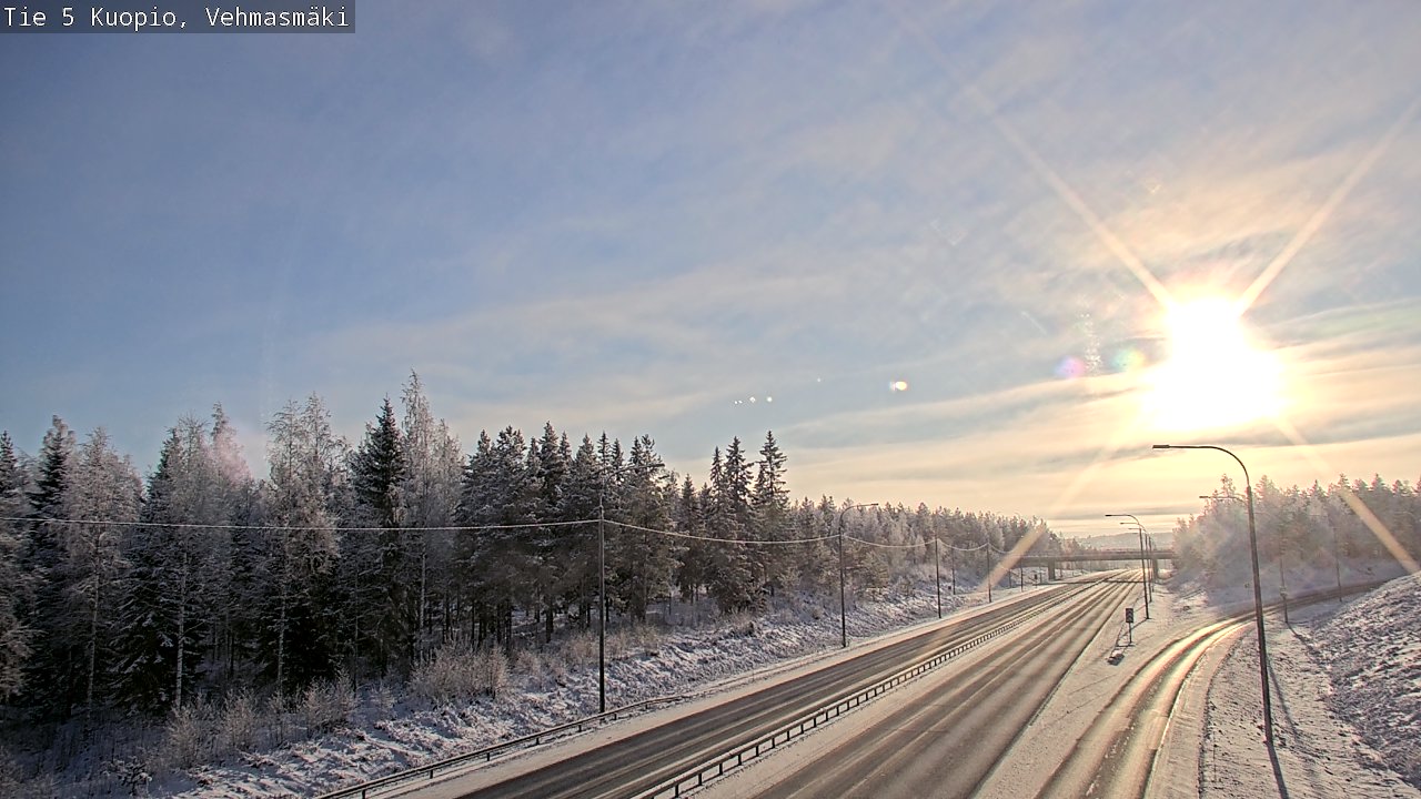Weather Camera Image Väg 5 Kuopio, Vehmasmäki, Kuopio, Pohjois-Savo