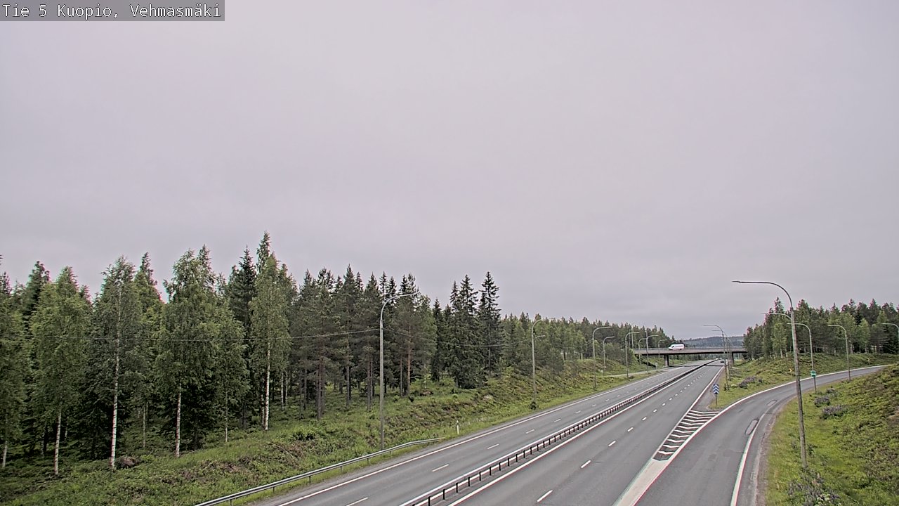 Weather Camera Image Road 5 Kuopio, Vehmasmäki, Kuopio, Pohjois-Savo