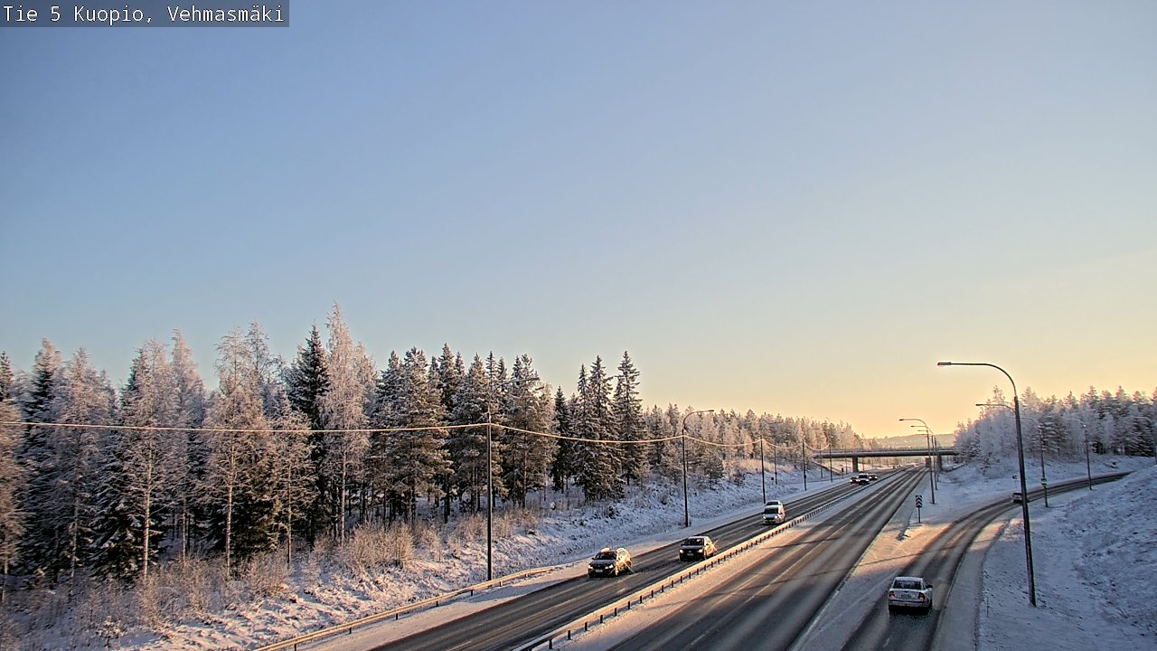 Weather Camera Image Väg 5 Kuopio, Vehmasmäki, Kuopio, Pohjois-Savo