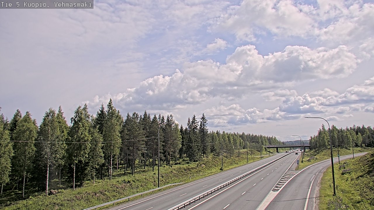 Weather Camera Image Road 5 Kuopio, Vehmasmäki, Kuopio, Pohjois-Savo