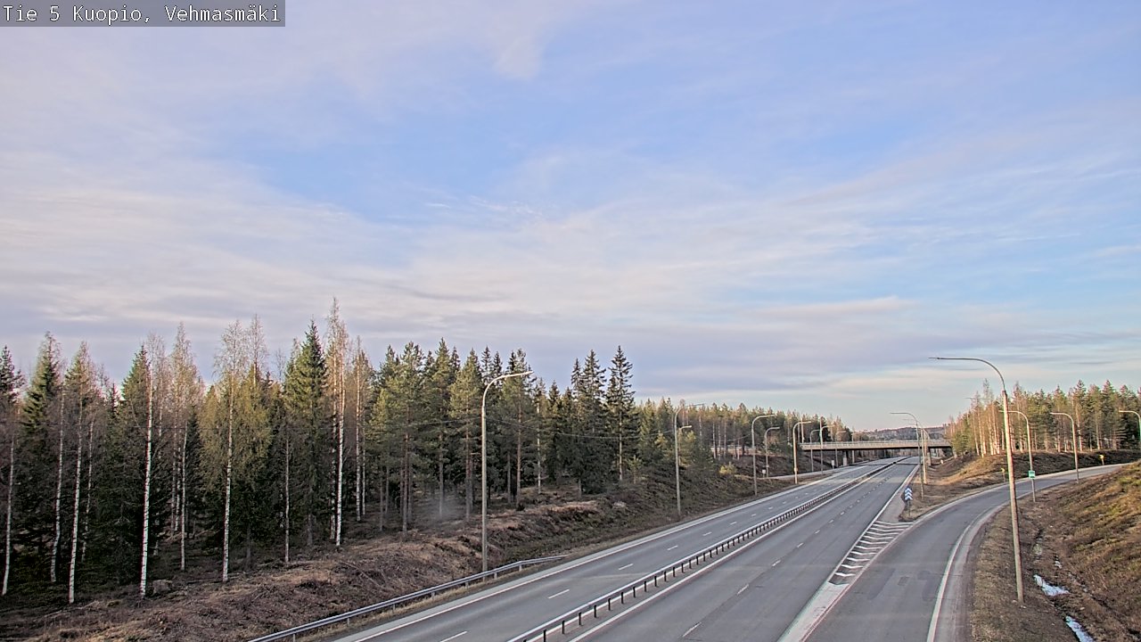 Weather Camera Image Road 5 Kuopio, Vehmasmäki, Kuopio, Pohjois-Savo