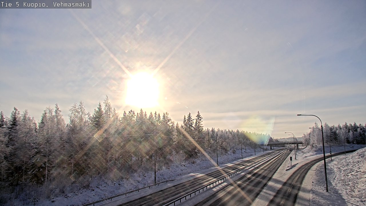 Weather Camera Image Väg 5 Kuopio, Vehmasmäki, Kuopio, Pohjois-Savo