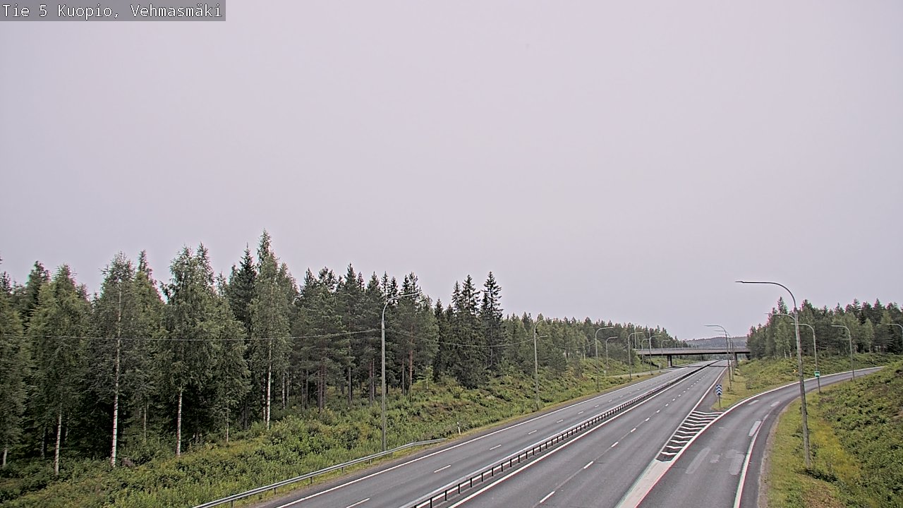 Weather Camera Image Road 5 Kuopio, Vehmasmäki, Kuopio, Pohjois-Savo