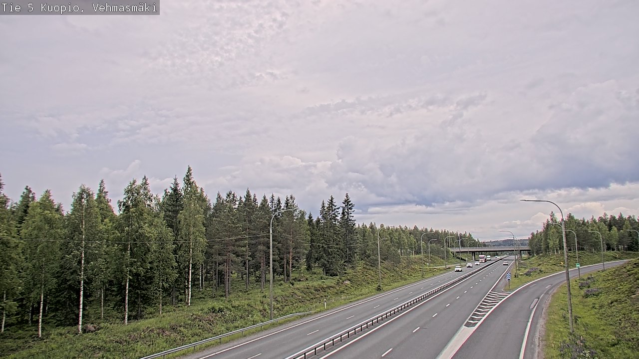 Weather Camera Image Road 5 Kuopio, Vehmasmäki, Kuopio, Pohjois-Savo