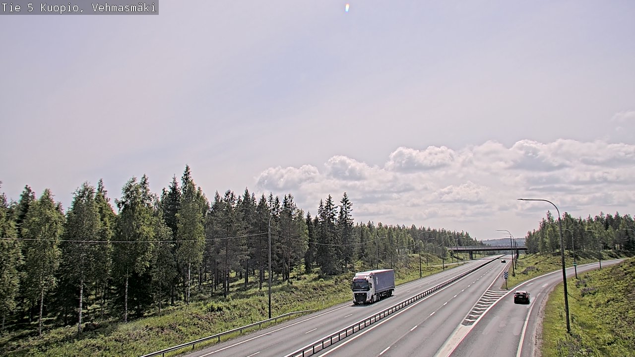 Weather Camera Image Road 5 Kuopio, Vehmasmäki, Kuopio, Pohjois-Savo